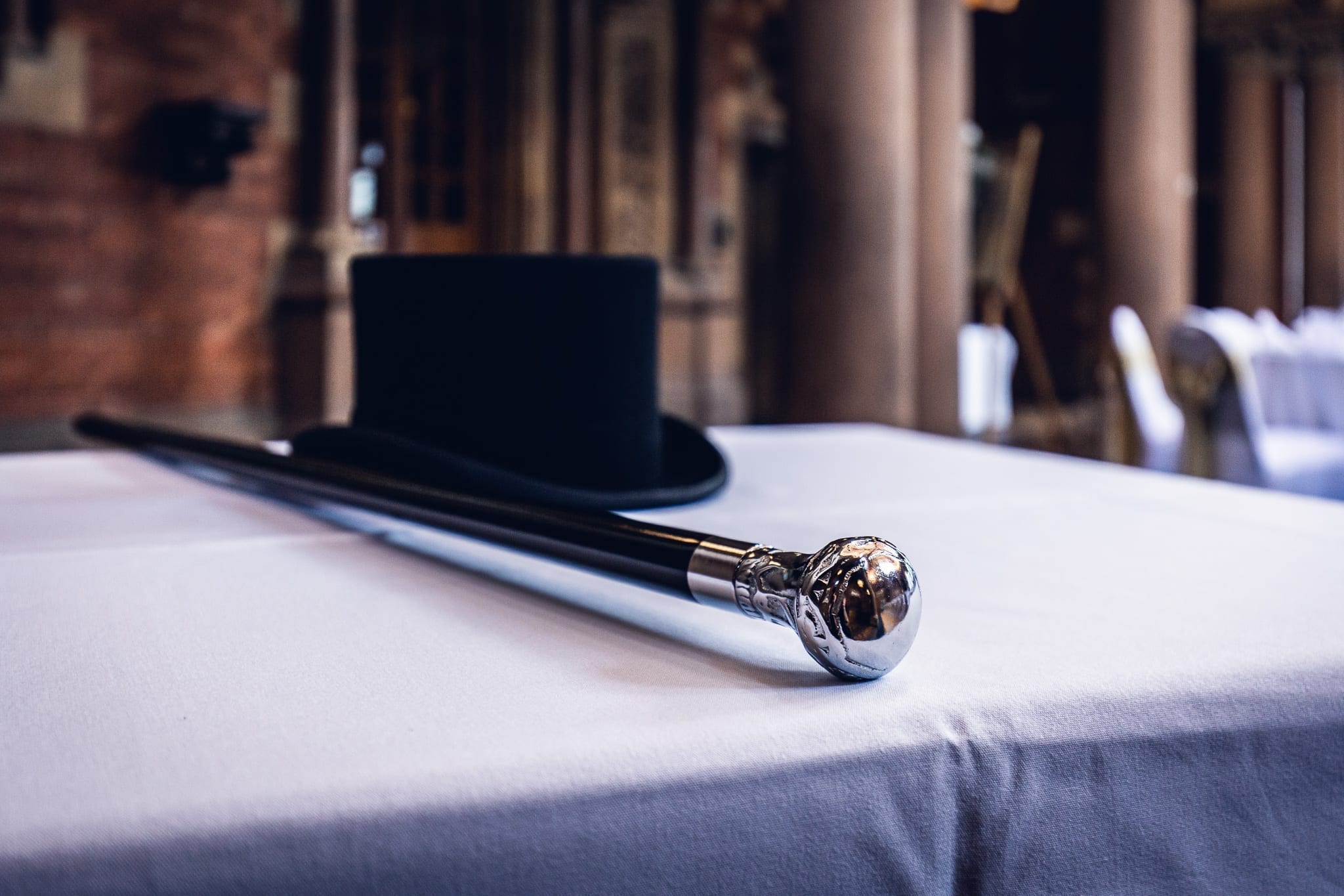 top hat and cane